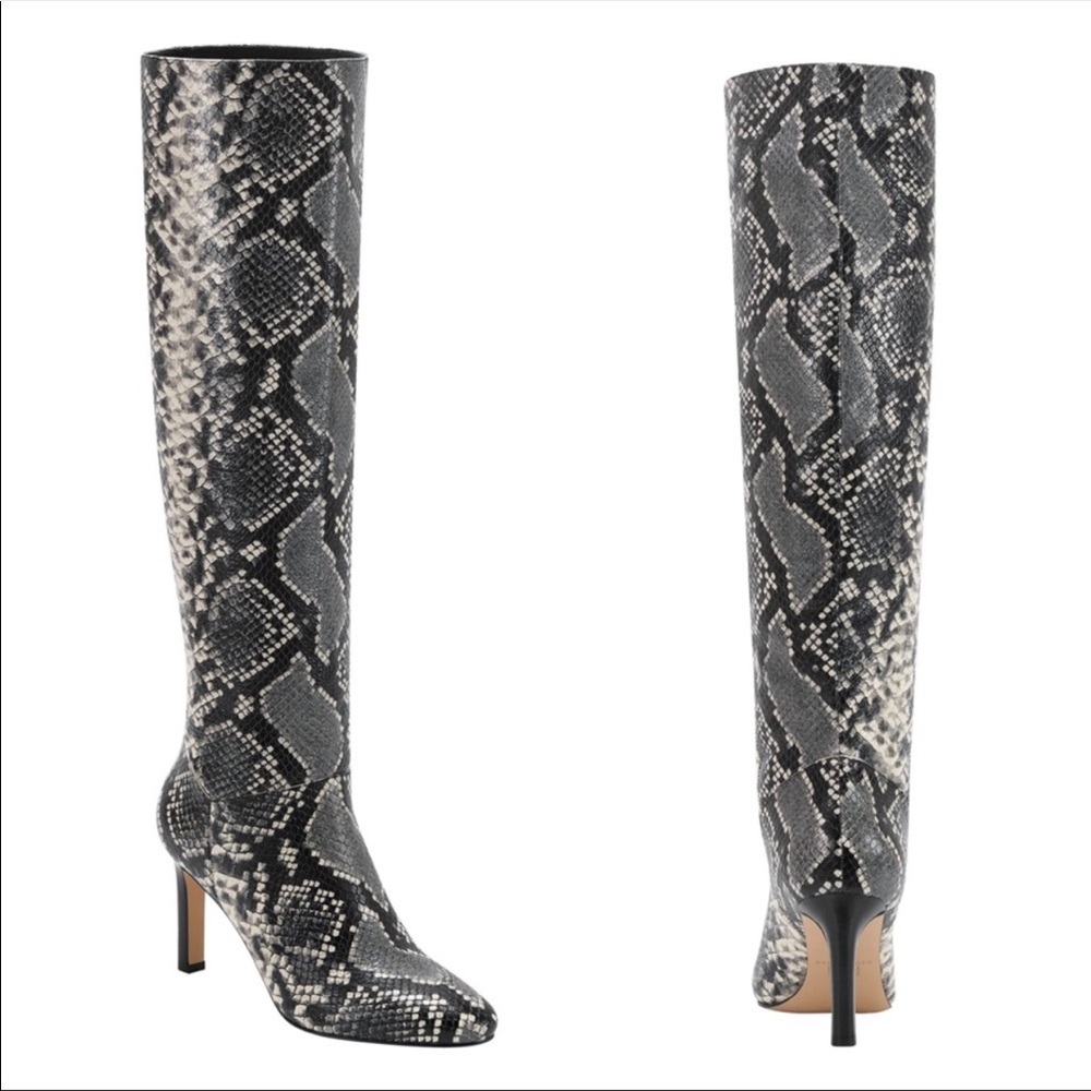 Marc Fisher NWT Zadia2 Animal Print Knee Heeled Boots